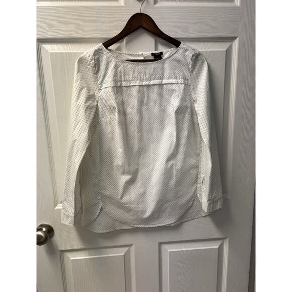 ann taylor fitted polka dot blouse medium - Picture 1 of 5